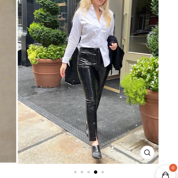 Duette NUC Vegan leather Embossed Pants- The Bleeker size XL - Picture 3 of 9